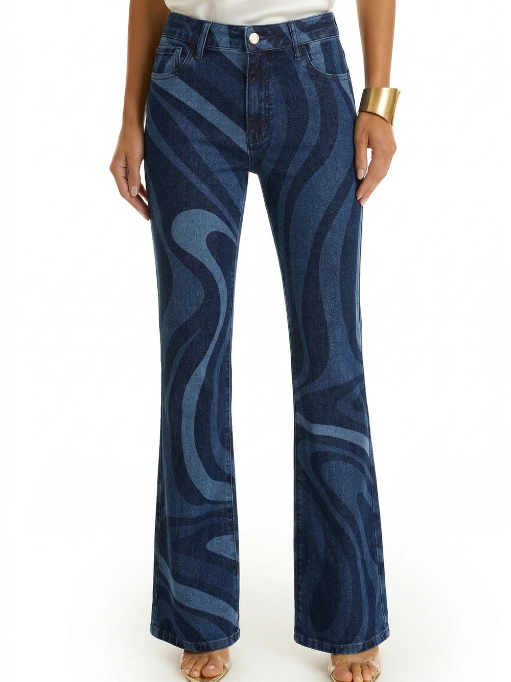 The Noli Shop Aria Flare Jeans Blue Wave Size 30 NWT 29” Inseam